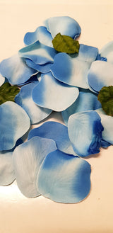 Blue Silk Fabric Petals & Leaves Package Freebie (1 gift per order please)