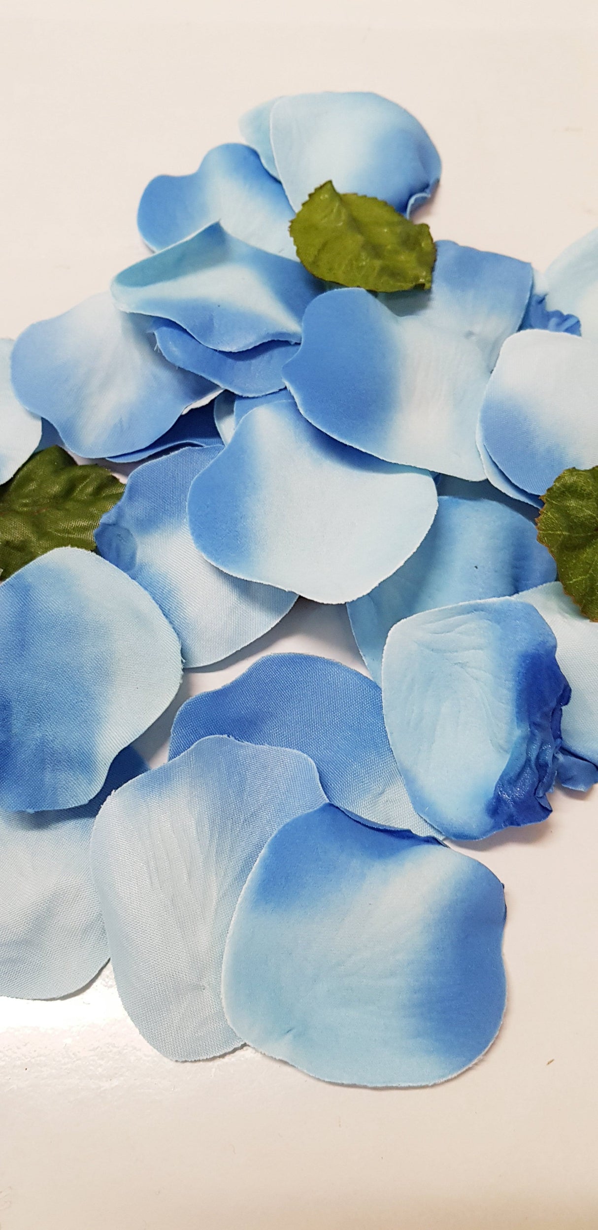 Blue Silk Fabric Petals & Leaves Package Freebie (1 gift per order please)