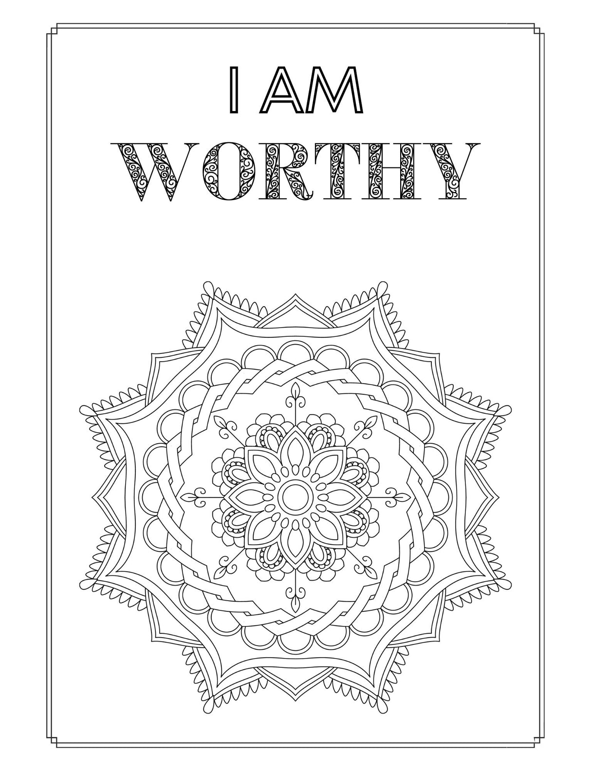 Positive Affirmations Adult Colouring Book - Lesley Mitchell