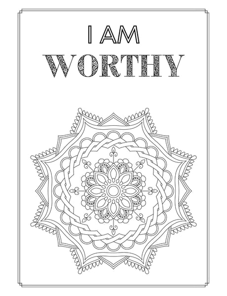 Positive Affirmations Adult Colouring Book - Lesley Mitchell