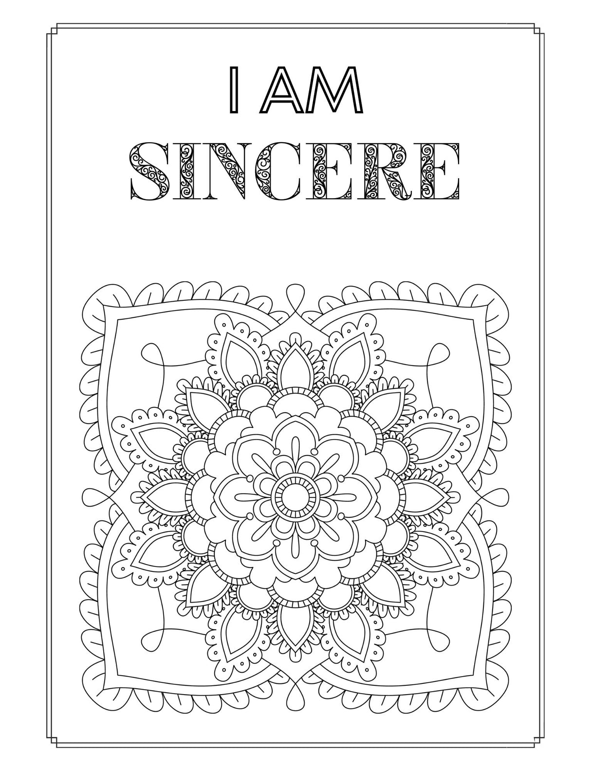 Positive Affirmations Adult Colouring Book - Lesley Mitchell