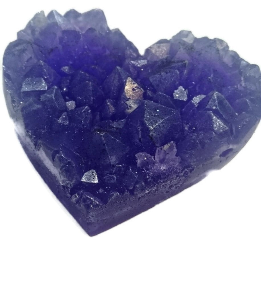 Amethyst Heart Gem Specimen Soap Bar