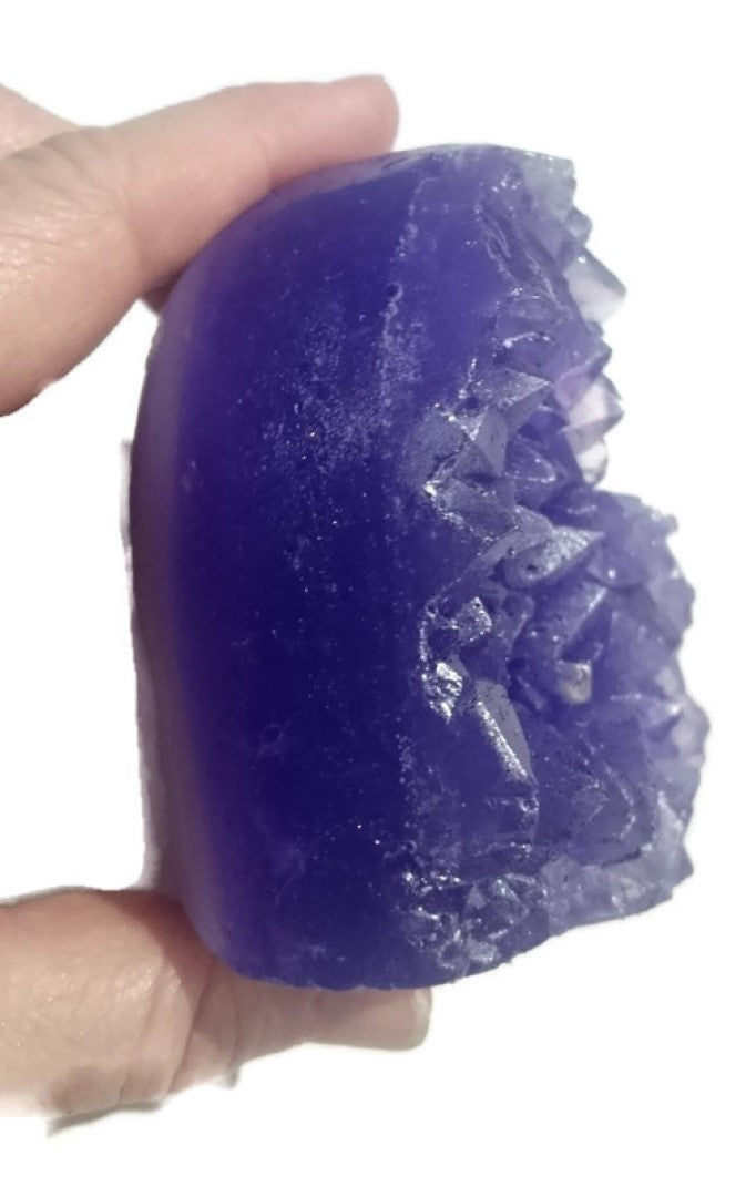 Amethyst Heart Gem Specimen Soap Bar