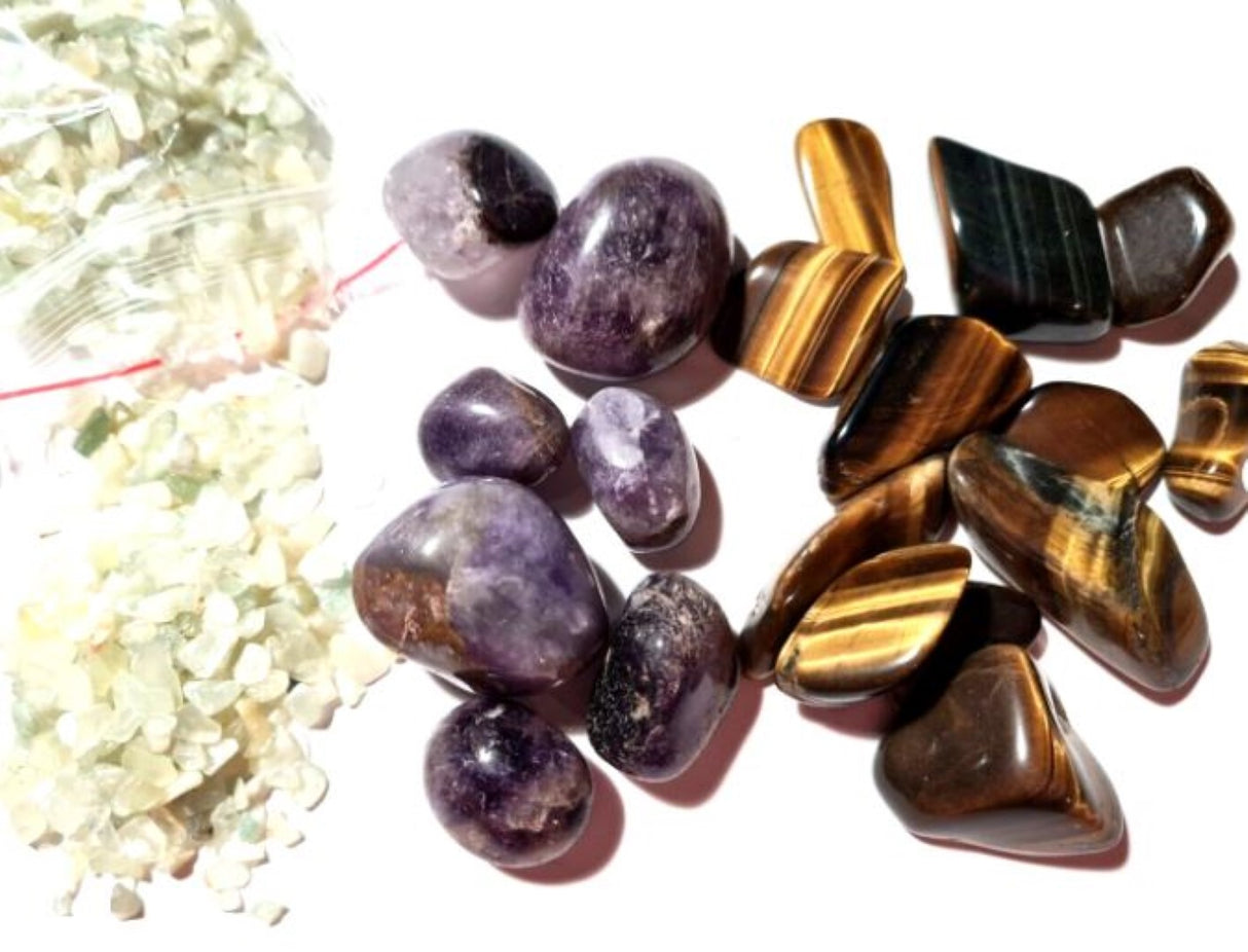 Gemstone Gift Bundle TIGER EYE AMETHYST JADE