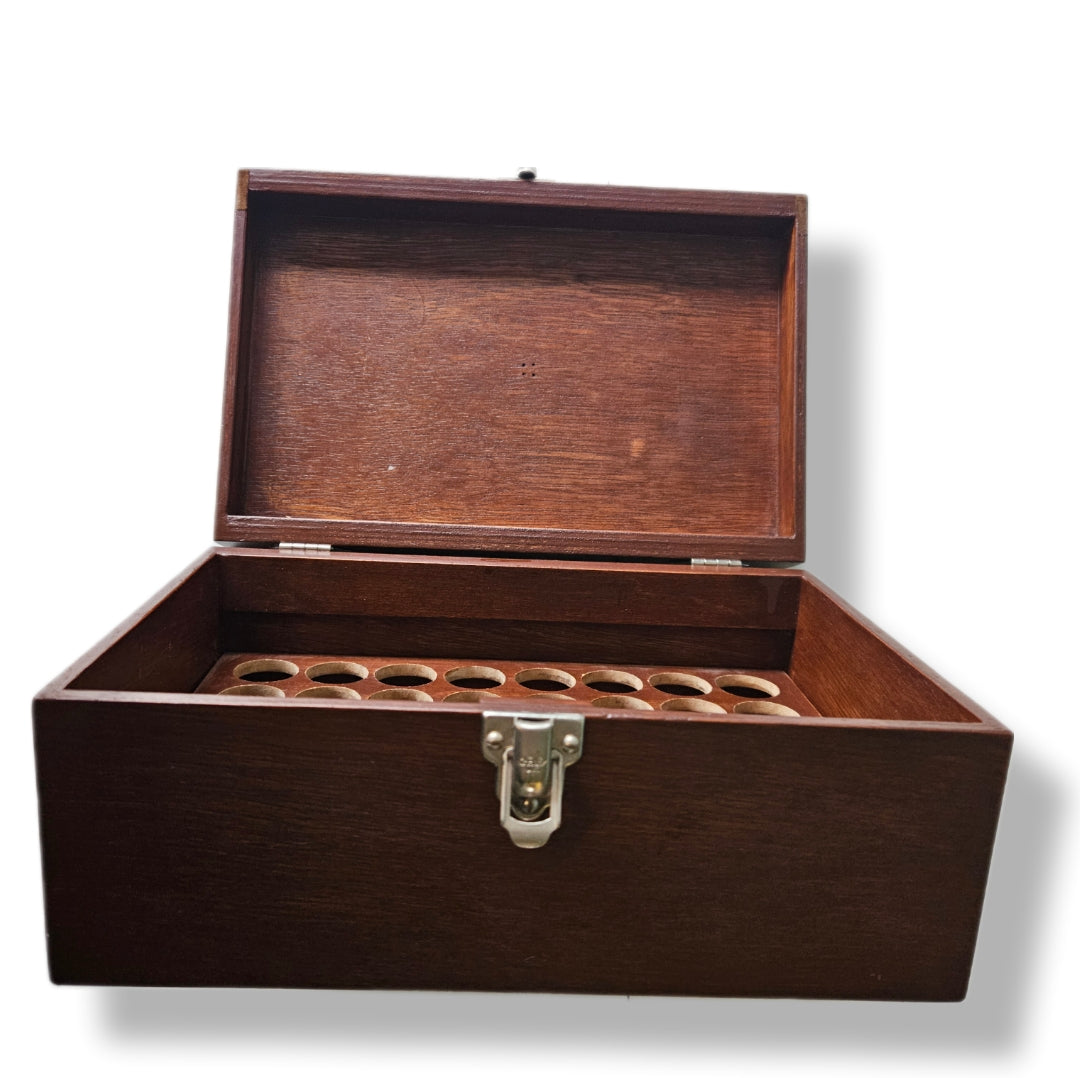 Gem Essences / Aromatherapy Wooden  Box, holds 40 Bottles