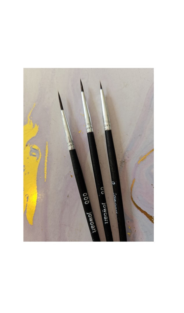 Brushes Artist Set of 3 High Quality for Soap Paints