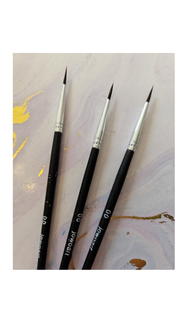 Paint Brushes Size 00 Medium - High Quality for Soap Paints, Watercolour