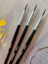 Paint Brushes Size 000 Long - High Quality for Soap Paints, Watercolour