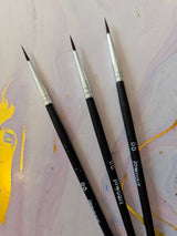 Paint Brushes Size 00 Medium - High Quality for Soap Paints, Watercolour