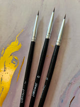 Paint Brushes Size 0 Small - High Quality for Soap Paints, Watercolour