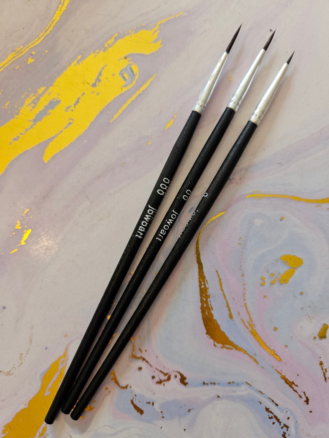 Paint Brushes Size 00 Medium - High Quality for Soap Paints, Watercolour