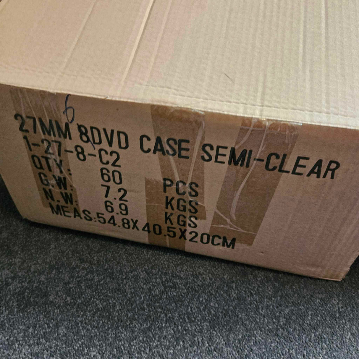 Clear 27mm 6 disc DVD cases