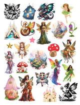 Pre Printed Water Slide Decal/ Dissolving/Tattoo Paper Fairies