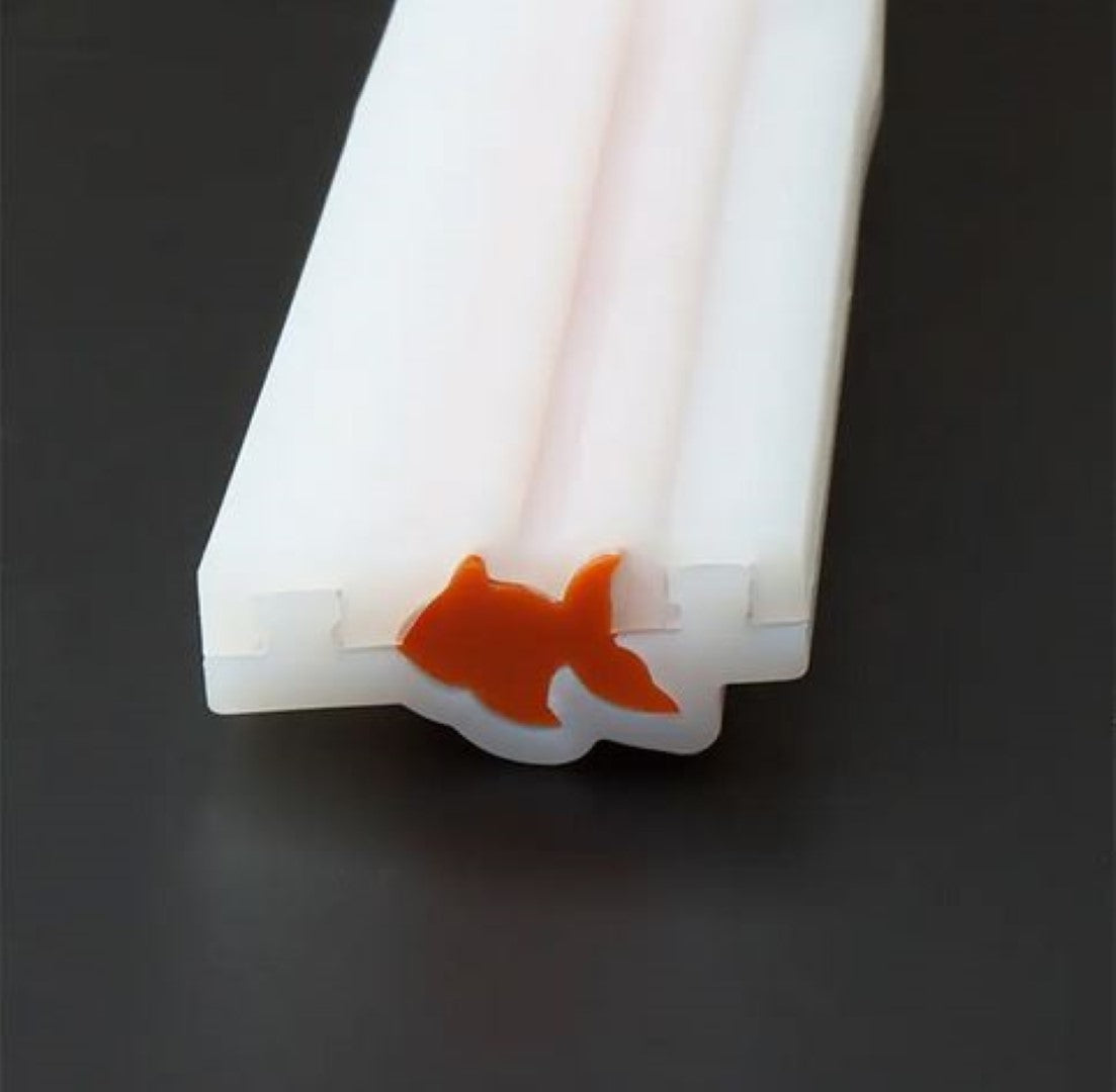 GOLDFISH 3D long Tube Embed Silicone Mould