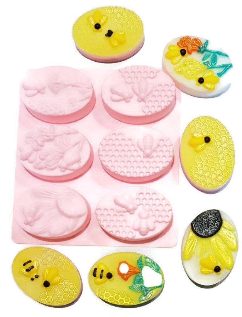 HoneyBee Melt & Pour Soap Kit - MP Soap Base, Mould, Fragrance, Mica