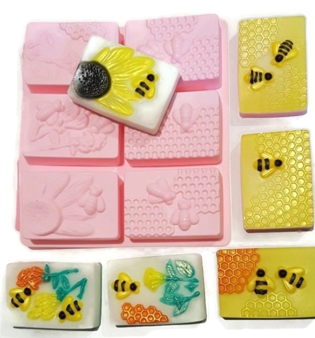 HoneyBee Melt & Pour Soap Kit - MP Soap Base, Mould, Fragrance, Mica