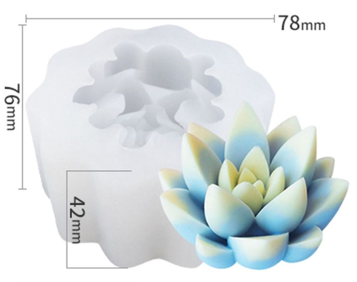 Succulents Melt & Pour Soap Kit - MP Soap Base, Mould, Fragrance, 2 Colour Bricks