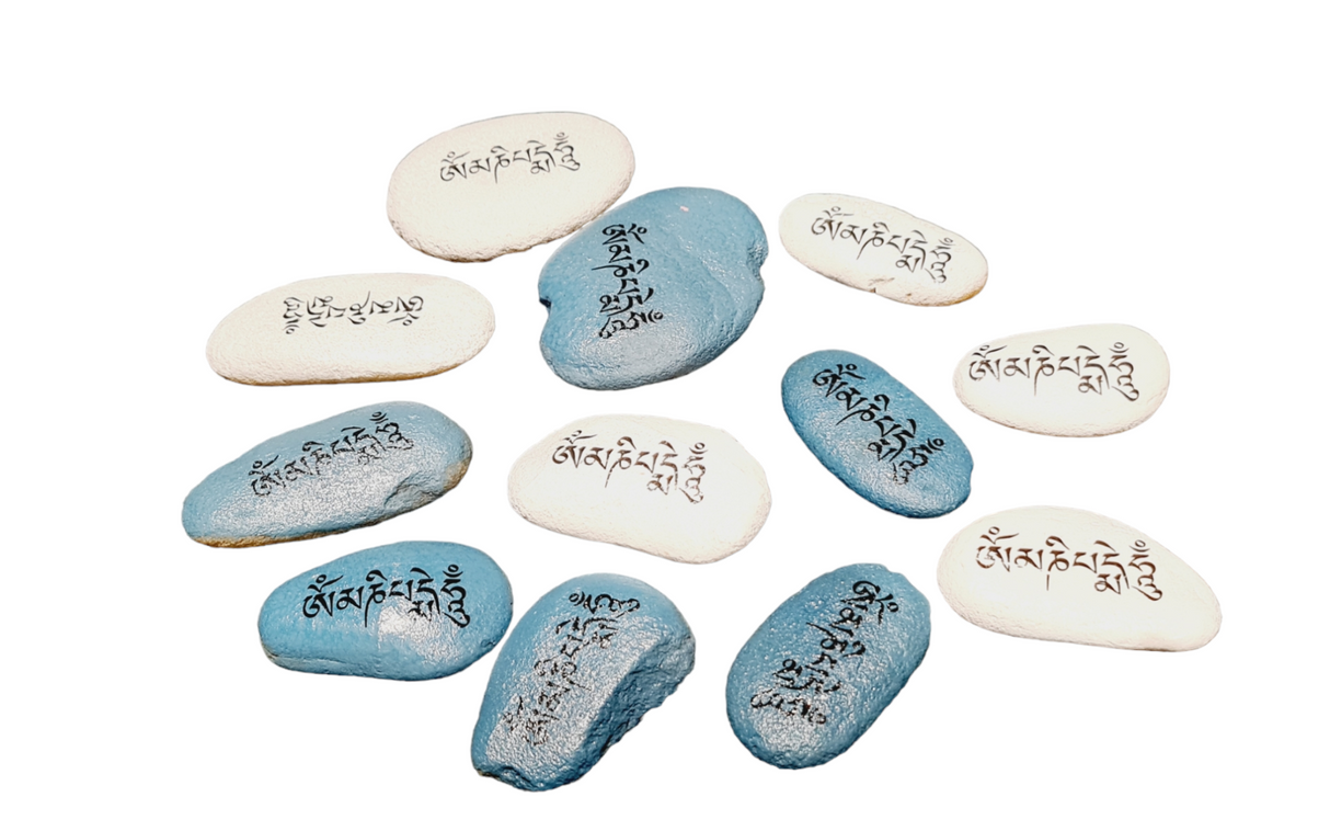 Hand Painted Artisan Rocks Individually Blessed with Card Story