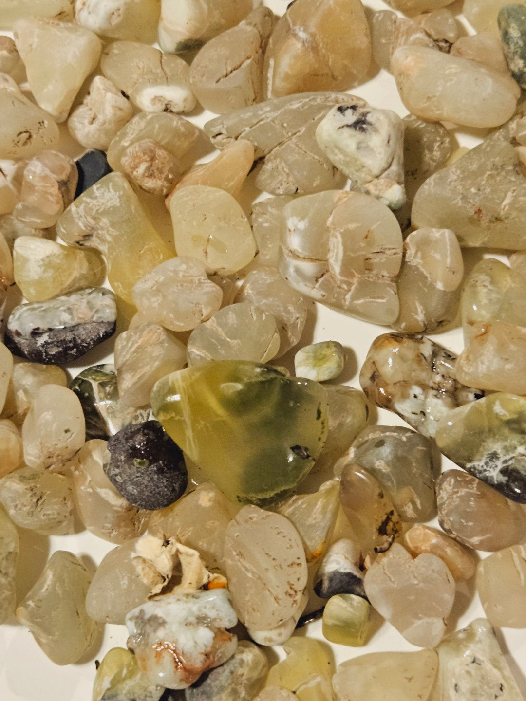 Prehnite Partly Tumbled Gems