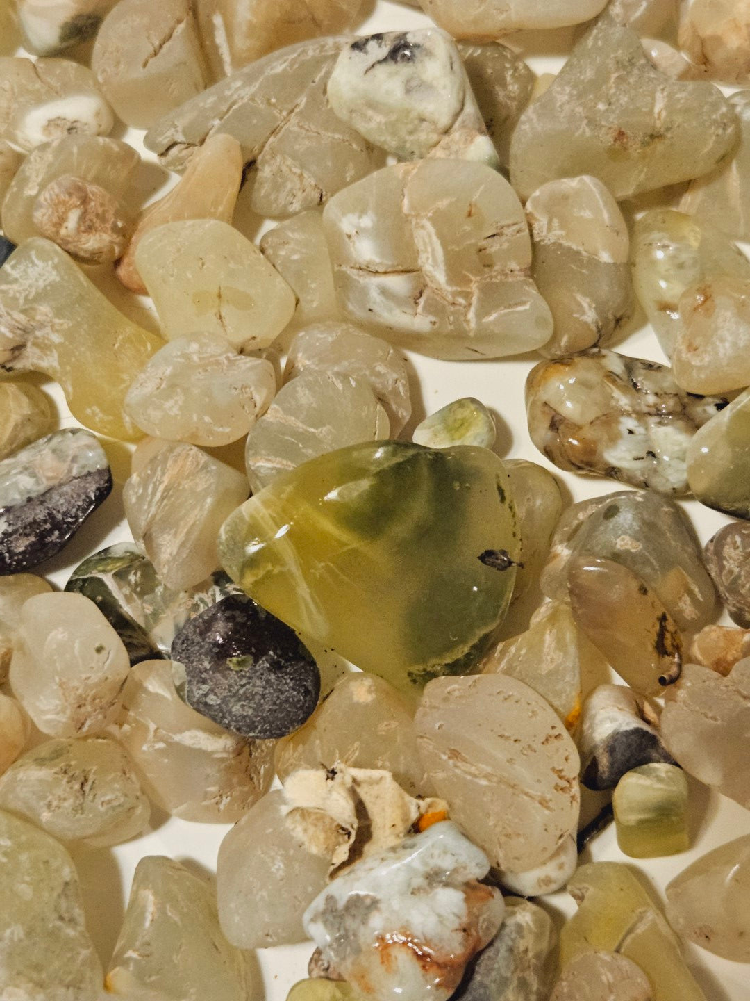 Prehnite Partly Tumbled Gems