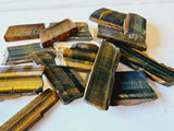 Tiger Eye Slices X 10 Natural Rough Gemstone Specimen