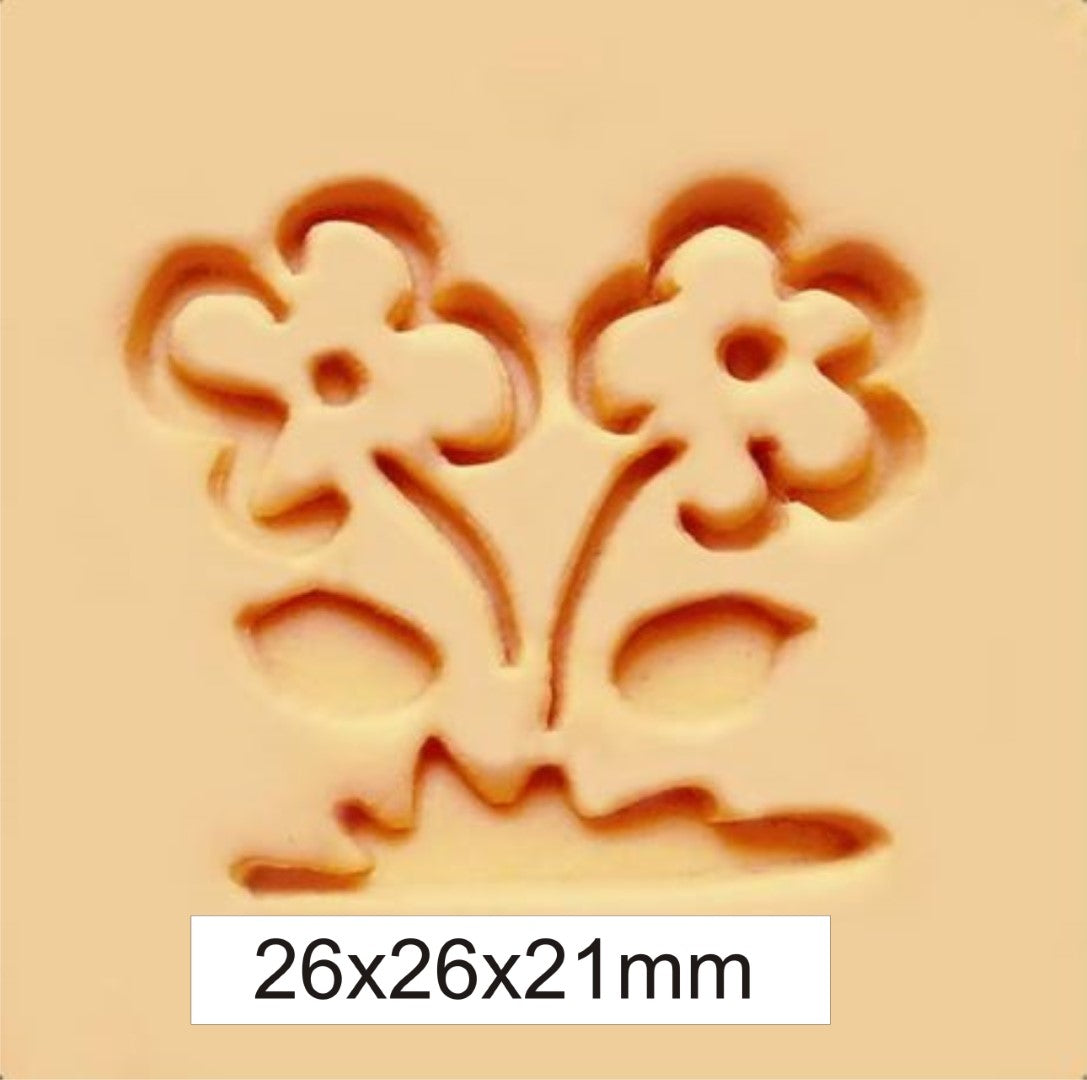 Twin Daisies Acryllic Soap Stamp