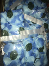 Blue Silk Fabric Petals & Leaves Package Freebie (1 gift per order please)