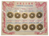 Coins Chinese Feng Shui Lucky Metal x 10