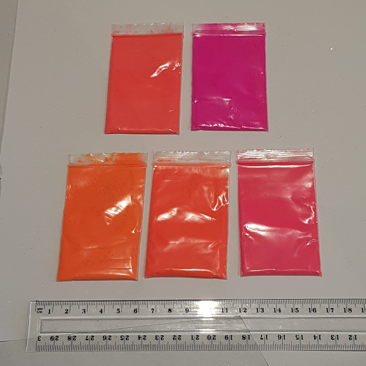 5 x neon pigment powder orange pink Sale