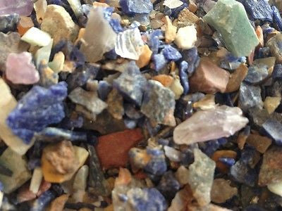 Mixed Gemstone Crystals Tiny Rough Chips