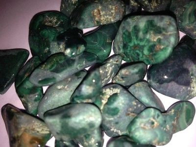 Malachite Partly Tumbled Gems 100gm