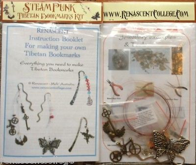 Steampunk + Butterfly Tibetan Bookmark DIY Kit