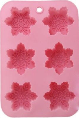 Snowflakes Silicone Soap Tray Mould (6 Cavity)