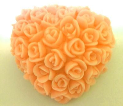 Rose Covered Heart Silicone Mould