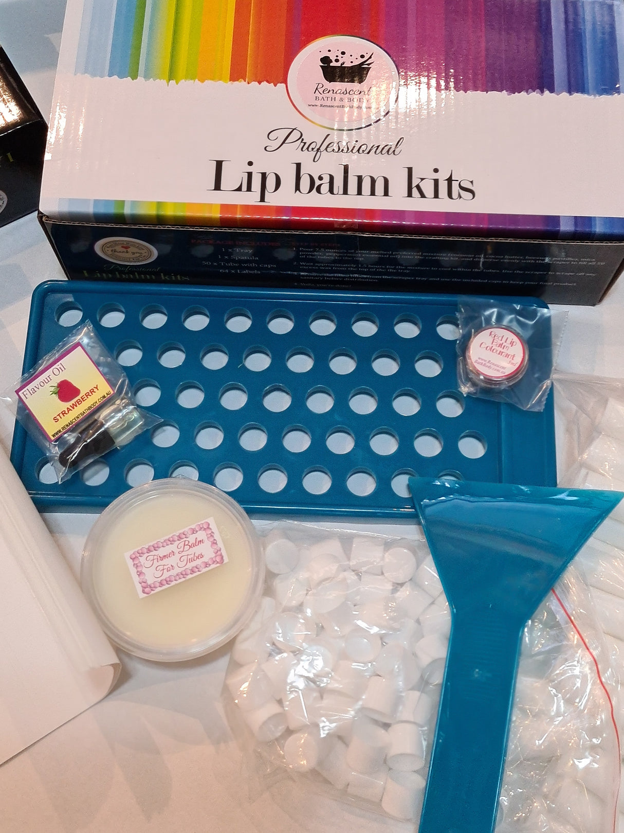 Lip Balm / Gloss Making Bulk Kit + FILLING TRAY SET with Balm