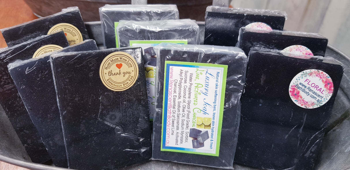 Activated Charcoal and Baby Powder Soap Cleansing Bar