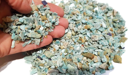 Amazonite Rough Gemstone Chips x 100gm