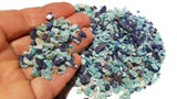 Amazonite + Sodalite Rough Gemstone Chips x 100gm