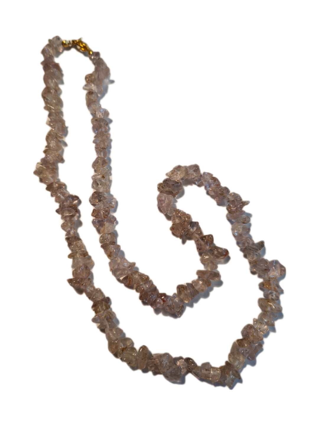 Necklace Smoky Quartz Tumbled Beads, Genuine