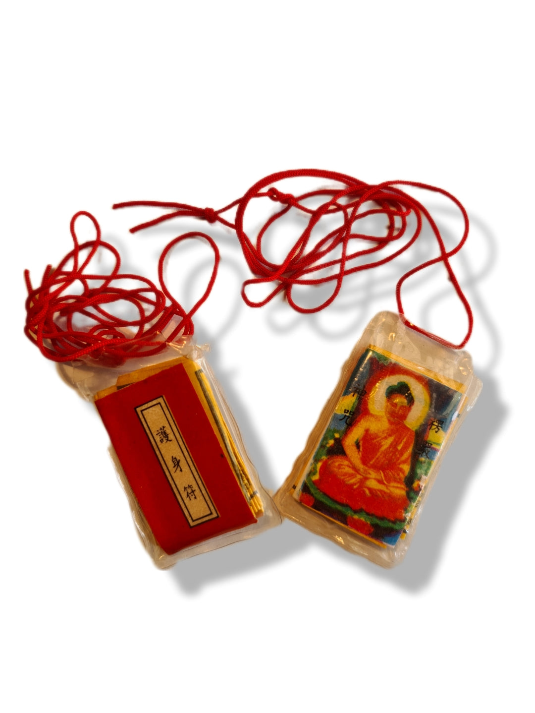 PRAYER SUTRA SCROLL IN Clear Plastic Pendant: Blessings Spirituality, Abundance