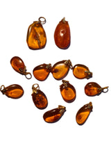 Amber Tumbled Polished Gemstone Pendant