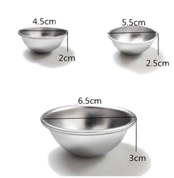 Metal Bath Bomb Sphere Mould 55mm