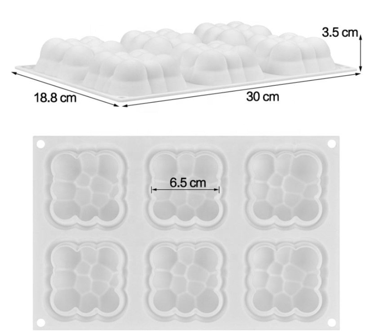 Cloud Squares Silicone Mould