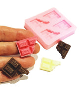 Chocolate Bar Bite Mini 4 cavity Silicone Mould