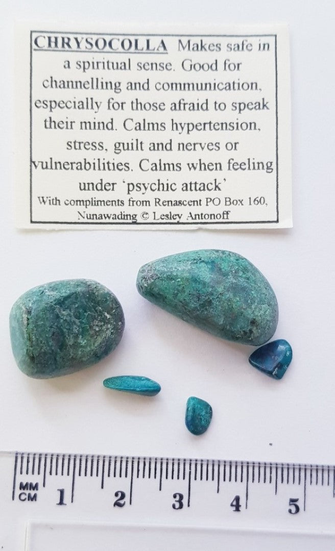 Chrysocolla Tumbled Polished Gemstone Specimen x 5