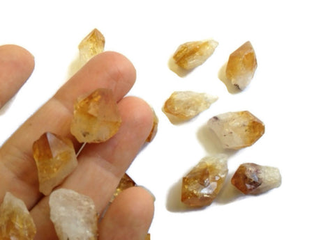 Citrine Point Gemstone Crystals x 10