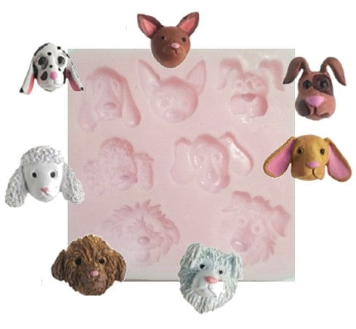 Dog Faces Mini Silicone Mould