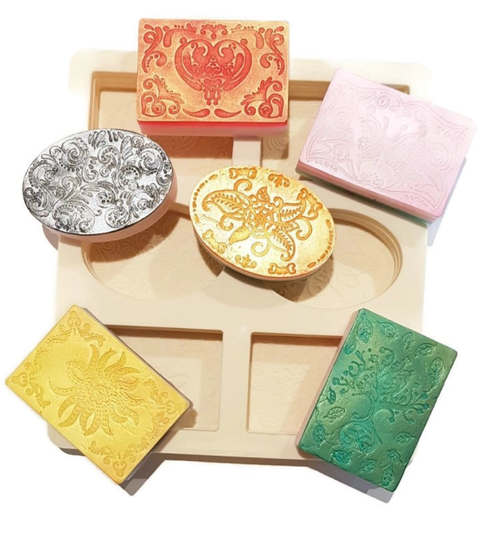 Embellished Filigree Rectangles/Ovals Silicone Mould