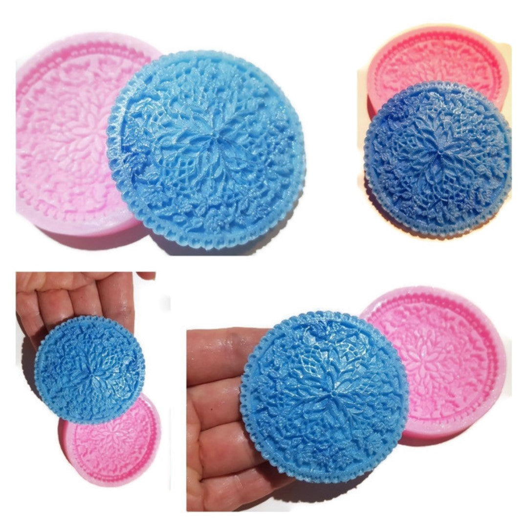 Floral Disc Silicone Mould