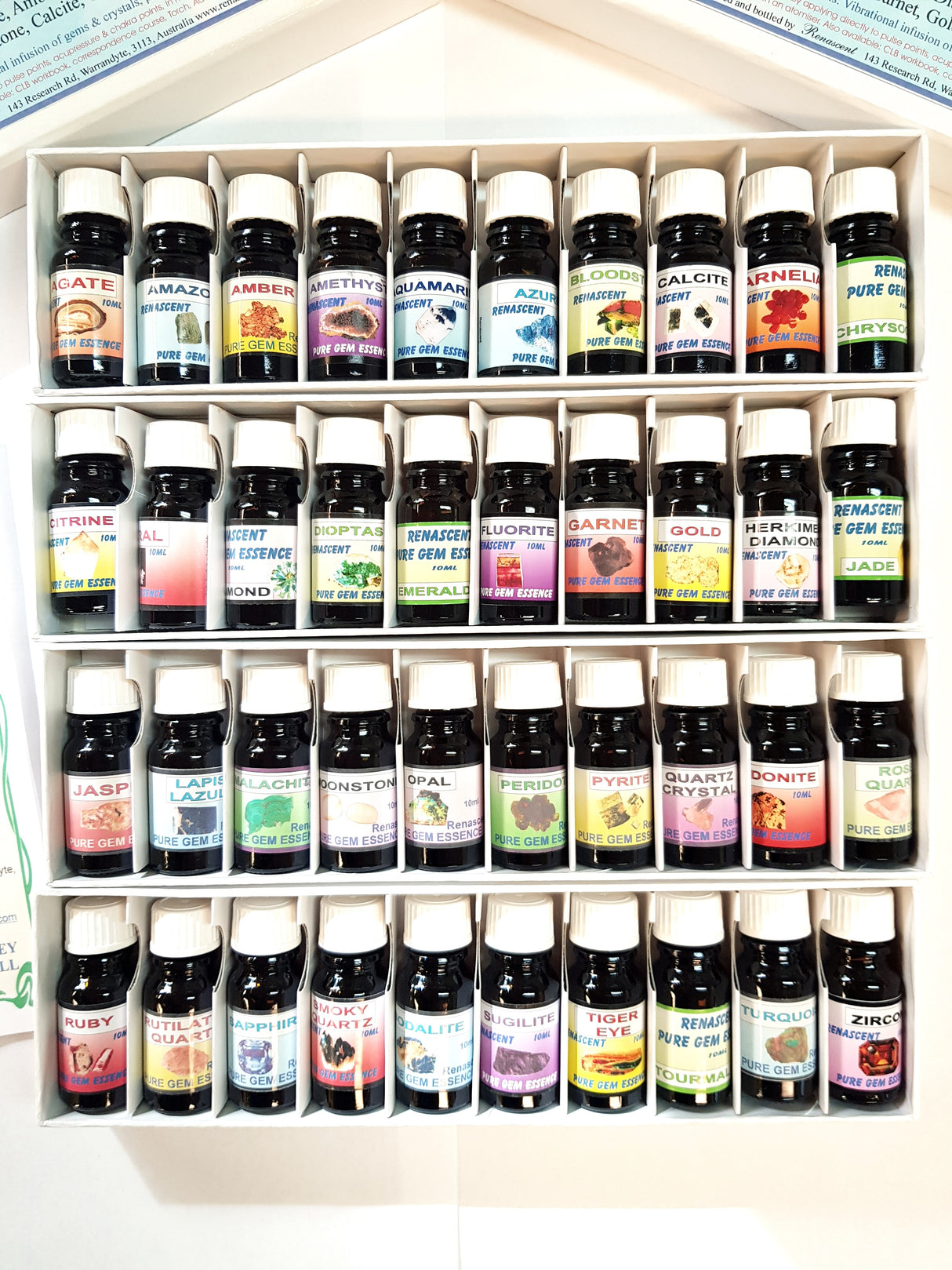 Gem Essences - 40 Varieties, Stock Strength 10ml